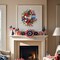 Handcrafted Patriotic Wreath for Front Door - 4th of July Wreath with Silk Poppies